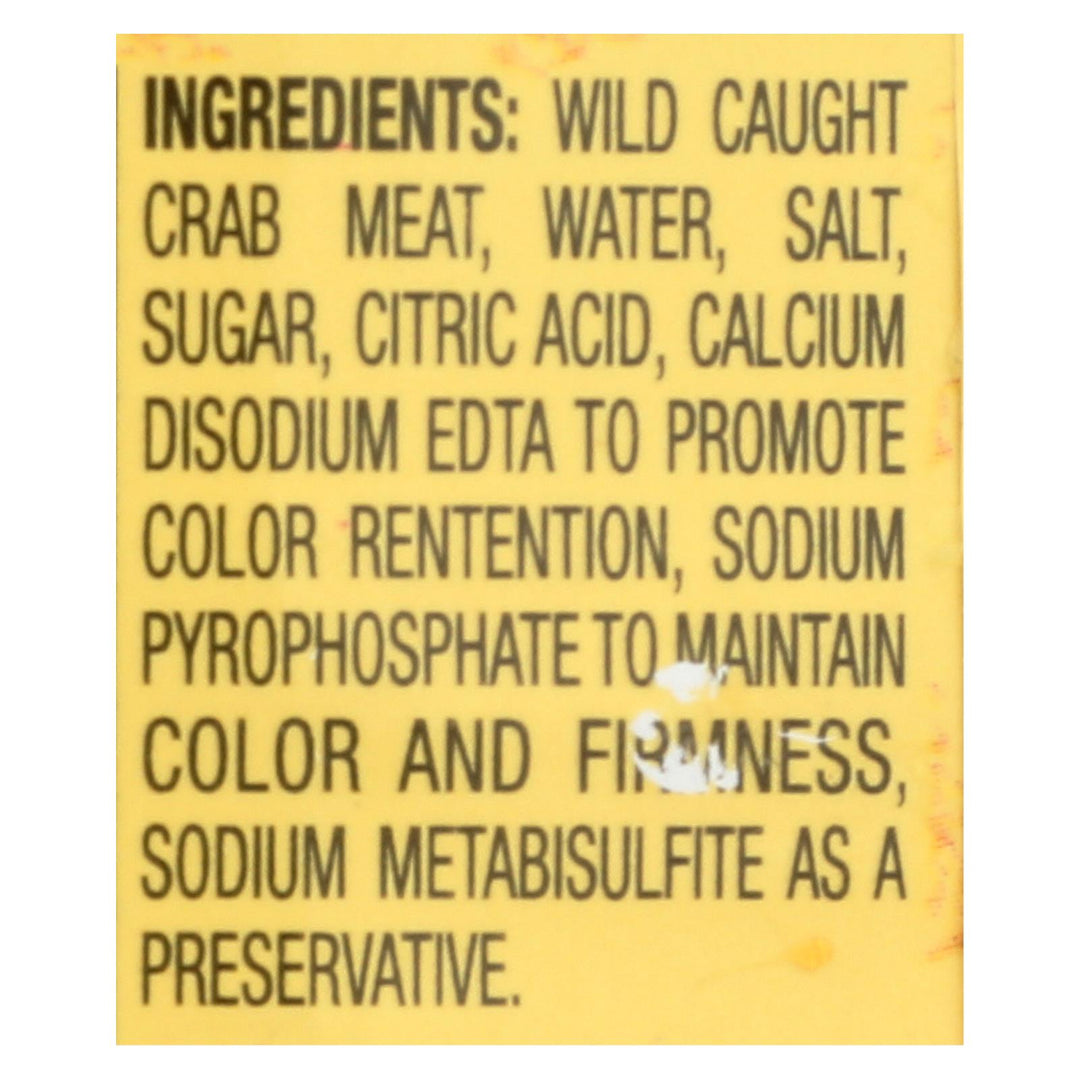 Reese Crabmeat - All White - Case Of 12 - 6 Oz - Maras Green