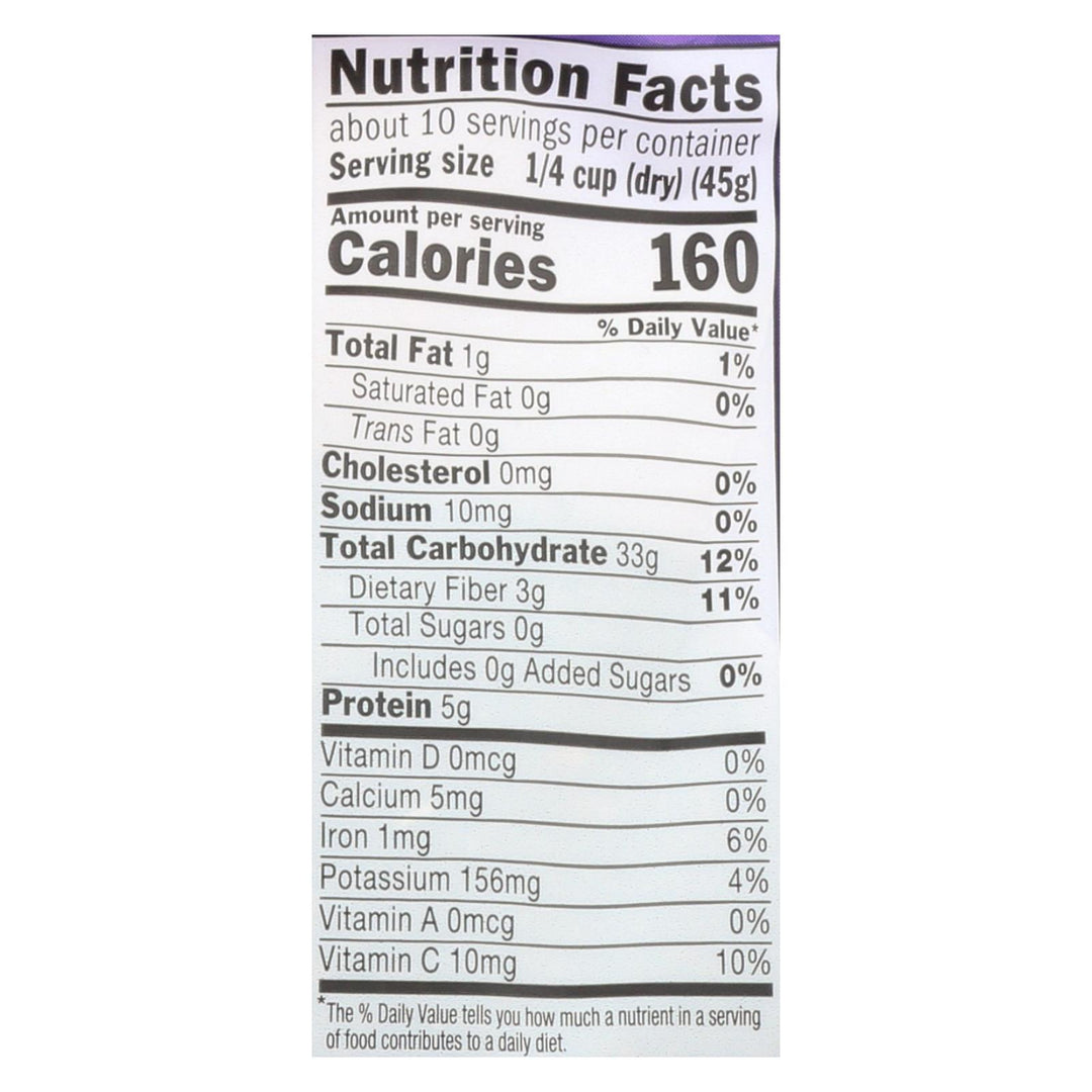 Lundberg Family Farms Organic Rice - Black Pearl - Case Of 6 - 1 Lb. - Maras Green