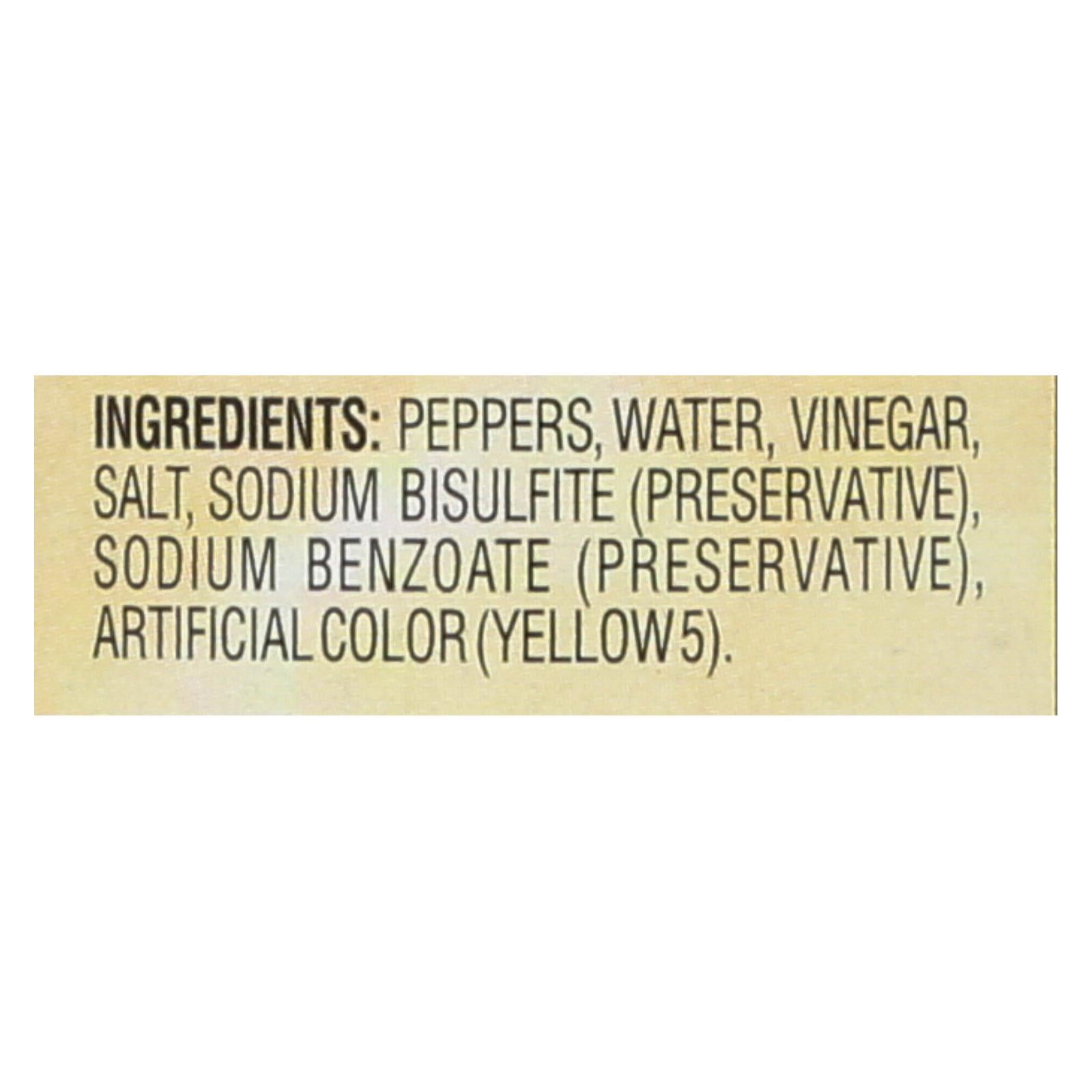 Reese Pepperoncini - Jar - Case Of 12 - 11.5 Oz - Maras Green