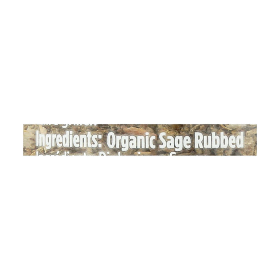 Spicely Organics - Organic Sage - Rubbed - Case Of 3 - 0.4 Oz. - Maras Green