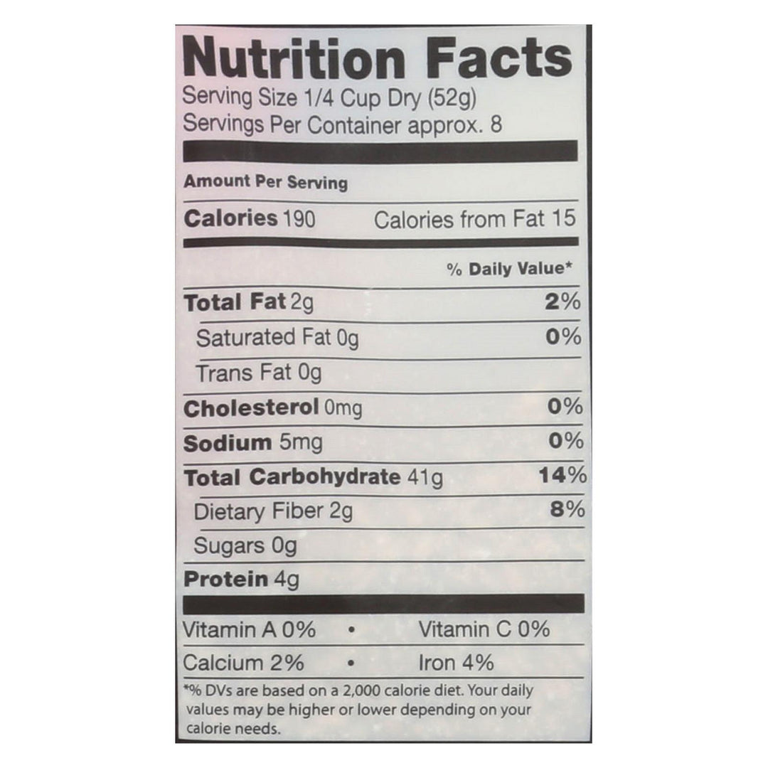 Truroots Organic Germinated Brown Rice - Whole Grain - Case Of 6 - 14 Oz. - Maras Green