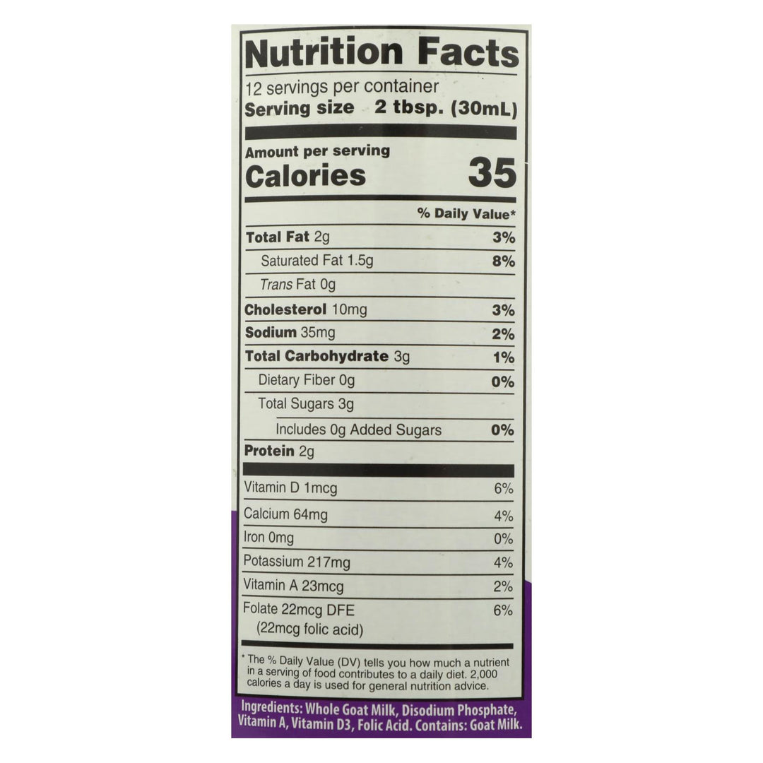 Meyenberg Evaporated Goat Milk - Case Of 12 - 12 Fl Oz. - Maras Green