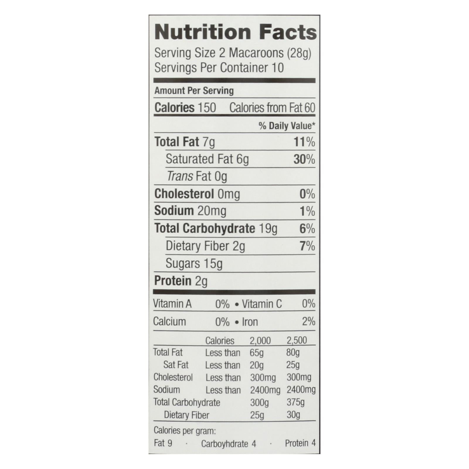 Absolutely Gluten Free Macaroons - Coconut - Classic - Case Of 6 - 10 Oz - Maras Green