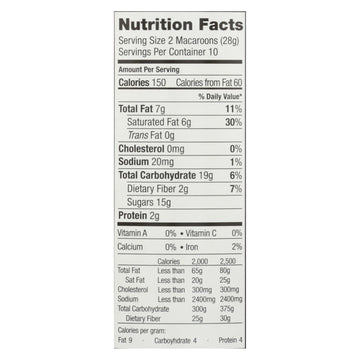 Absolutely Gluten Free Macaroons - Coconut - Classic - Case Of 6 - 10 Oz - Maras Green