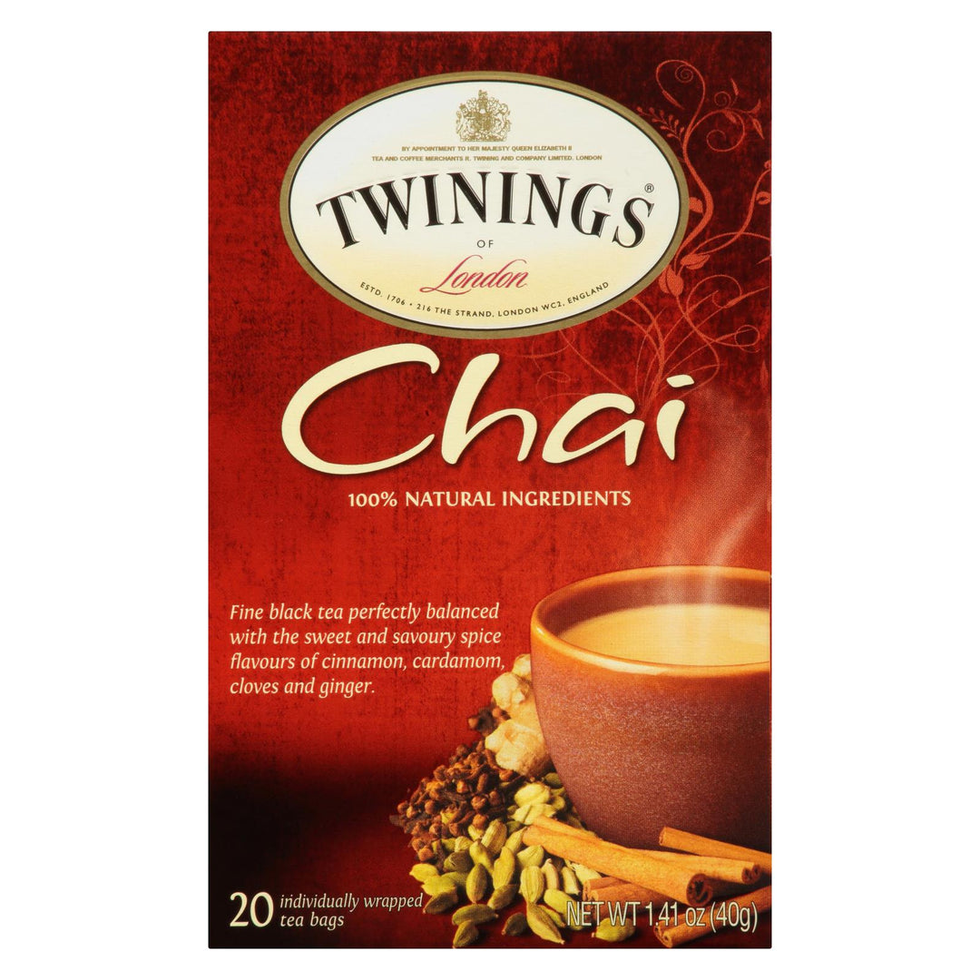 Twinings Tea Chai - Case Of 6 - 20 Bags - Maras Green