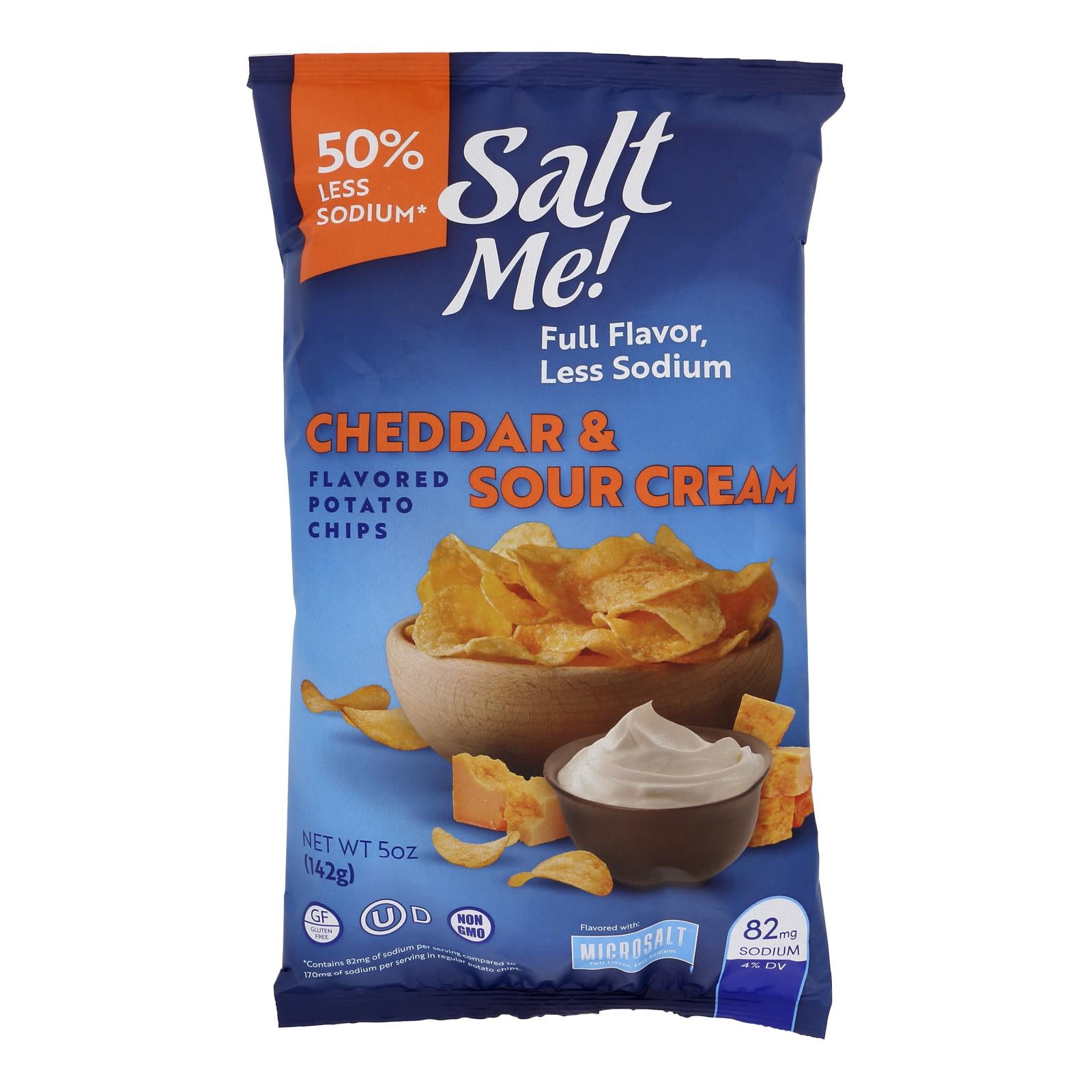 Saltme! - Potato Chips Ched Sr Cream - Case Of 12-5 Oz - Maras Green