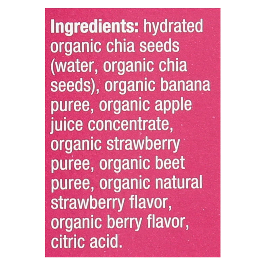 Mamma Chia Organic Squeeze Vitality Snack - Strawberry Banana - Case Of 6 - 3.5 Oz. - Maras Green
