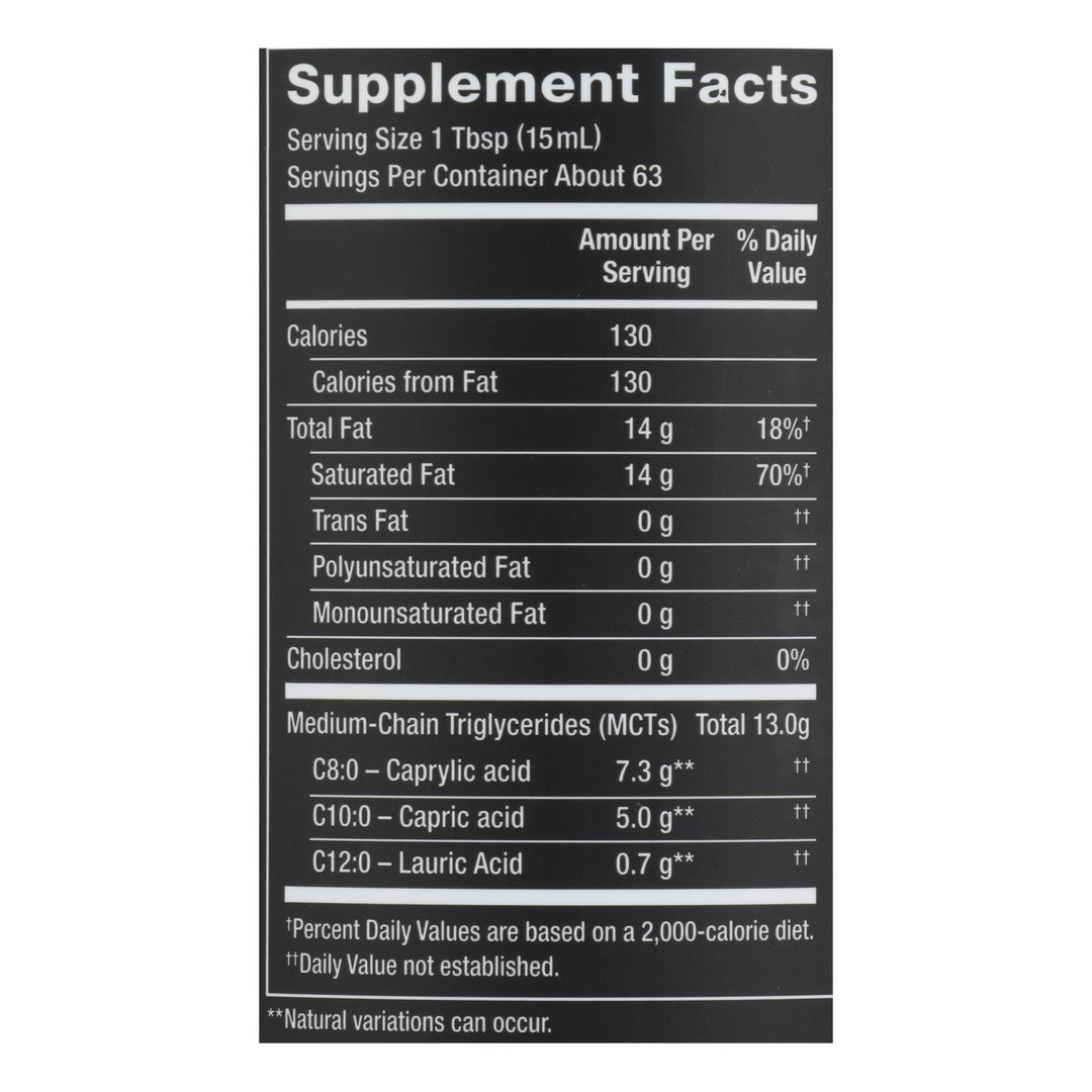 Nutiva 100% Organic Mct Oil - 32 Fl Oz - Maras Green