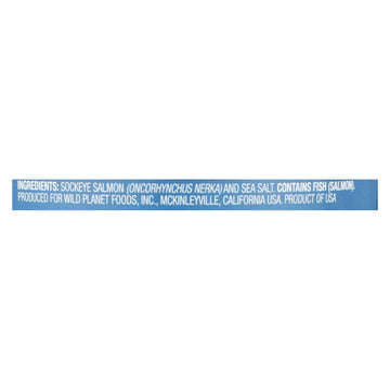 Wild Planet Wild Pacific Sockeye Salmon - Case Of 12 - 6 Oz. - Maras Green