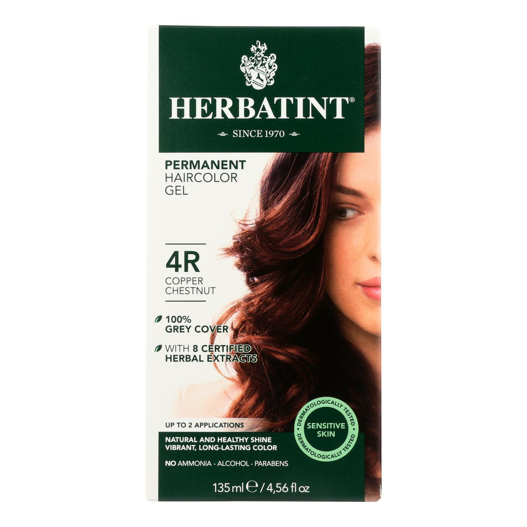 Herbatint Permanent Herbal Haircolour Gel 4r Copper Chestnut - 135 Ml - Maras Green