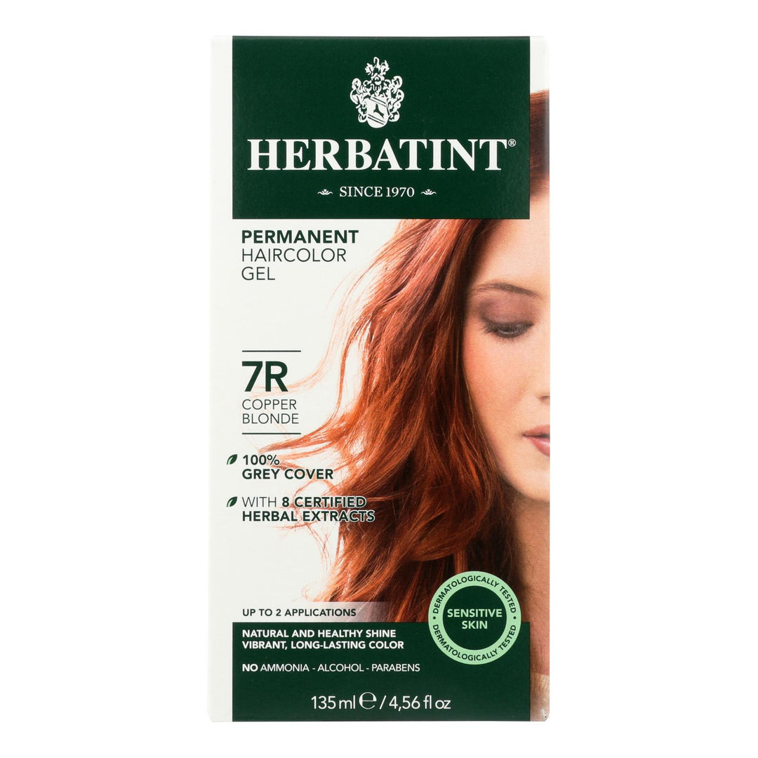 Herbatint Permanent Herbal Haircolour Gel 7r Copper Blonde - 135 Ml - Maras Green