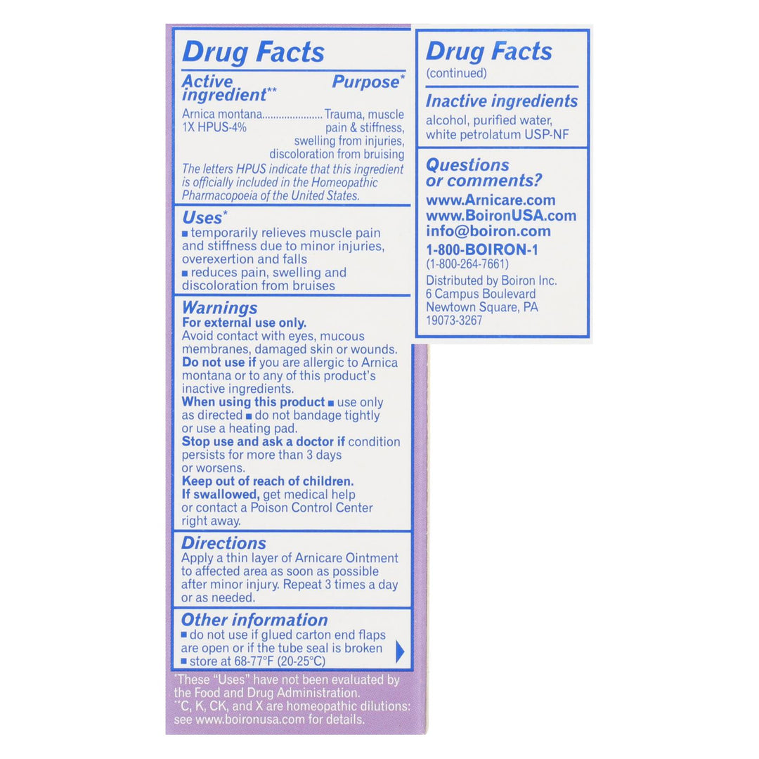 Boiron - Arnica Ointment - 1 Oz - Maras Green