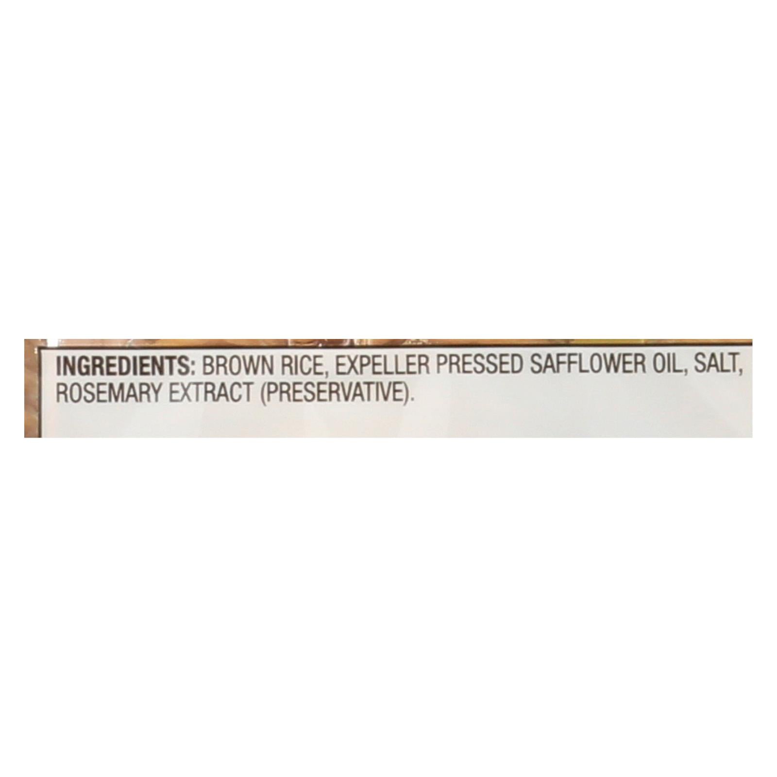 Sesmark Foods Rice Thins - Brown - Case Of 12 - 3.5 Oz. - Maras Green