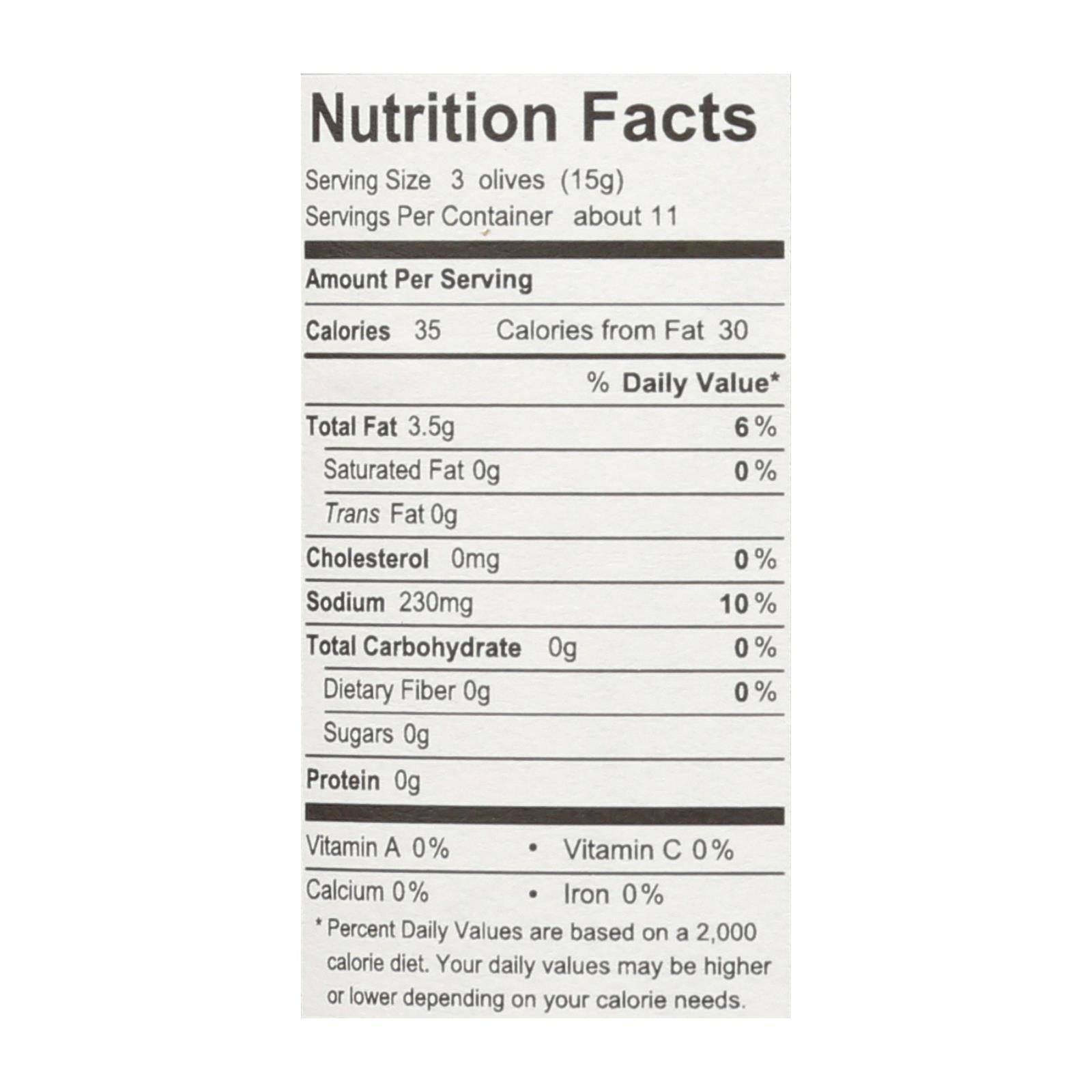 Divina - Organic Greek Mixed Olives - Case Of 6 - 6.35 Oz. - Maras Green