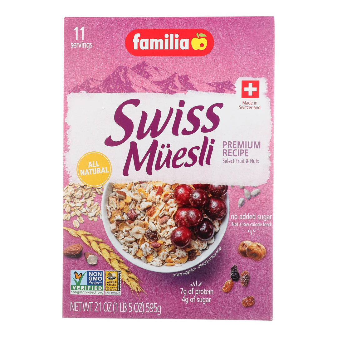Familia Muesli Cereal - Sugar Free - Case Of 6 - 21 Oz. - Maras Green