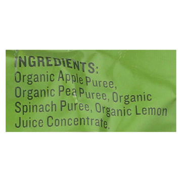 Peter Rabbit Organics Veggie Snacks - Pea Spinach And Apple - Case Of 10 - 4.4 Oz. - Maras Green