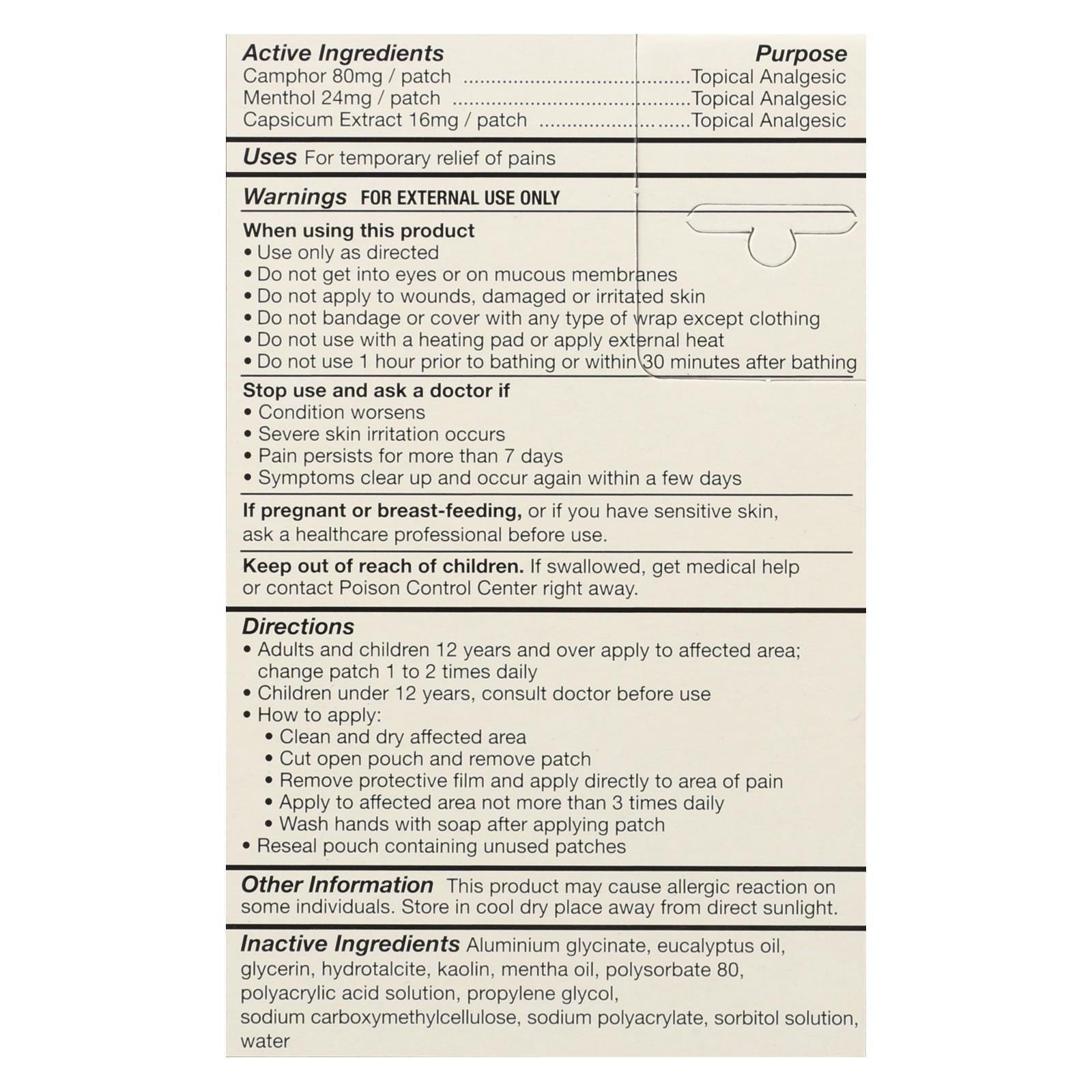 Tiger Balm Patch Display Center - Case Of 6 - 5 Packs - Maras Green