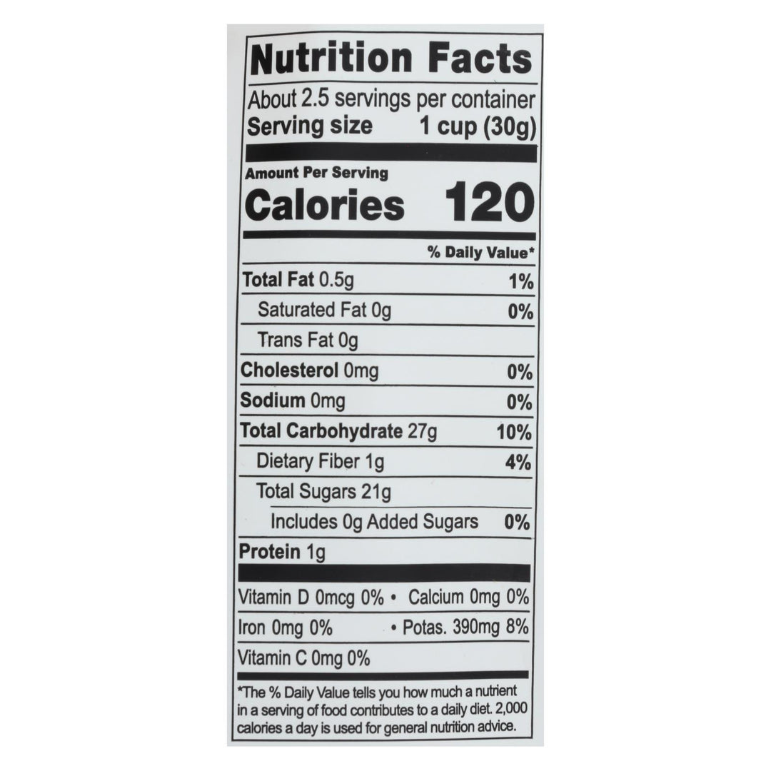 Natierra Organic Freeze Dried Raw - Banana - Case Of 12 - 2.5 Oz. - Maras Green