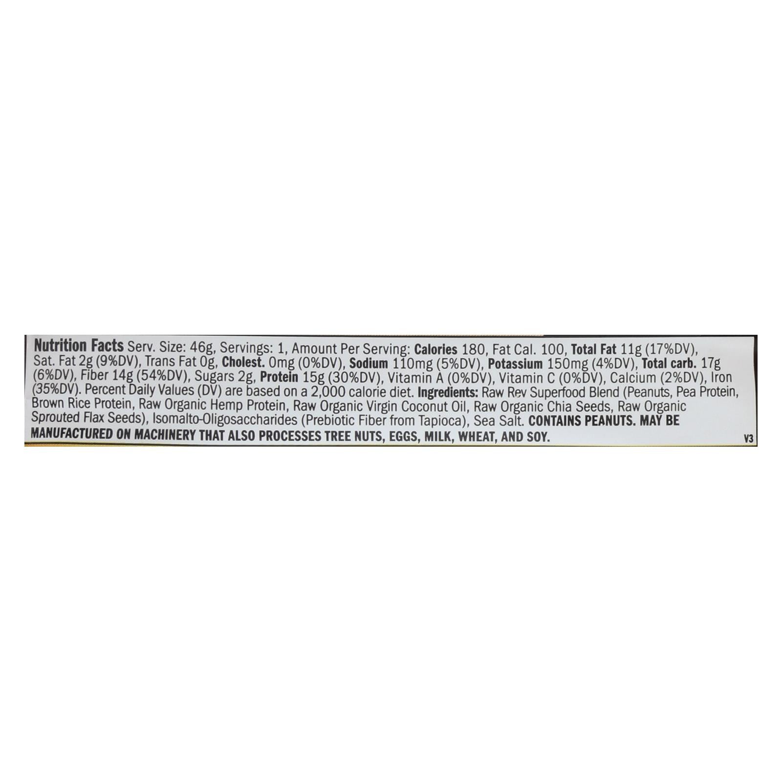 Raw Revolution Glo Bar - Creamy Peanut Butter And Sea Salt - 1.6 Oz - Case Of 12 - Maras Green