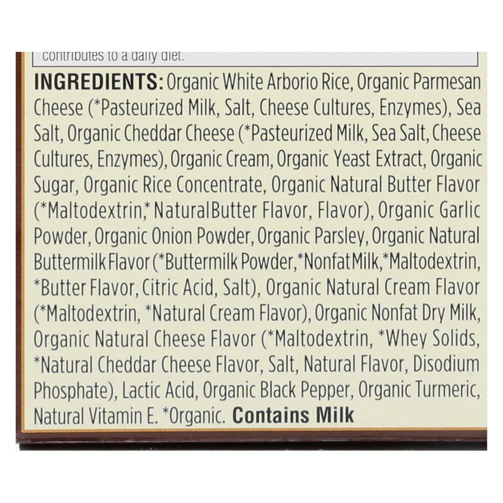 Lundberg Family Farms Organic Risotto - Creamy Parmesan - Case Of 6 - 5.5 Oz - Maras Green