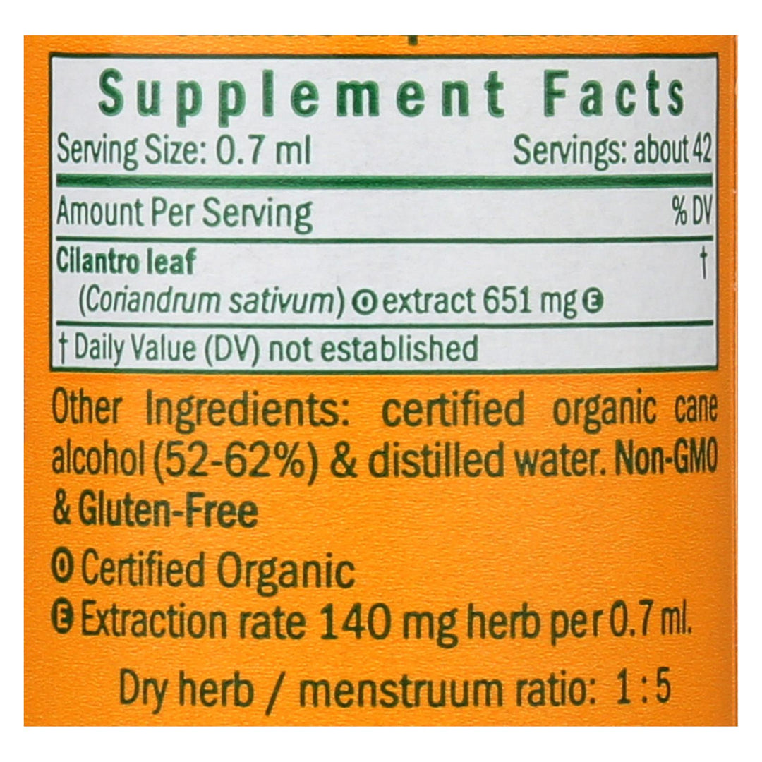 Herb Pharm - Cilantro Whole Leaf - 1 Each-1 Fz - Maras Green