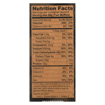 Kodiak Cakes Blueberry Protein - packed Muffin Mix - Case Of 6 - 14 Oz - Maras Green