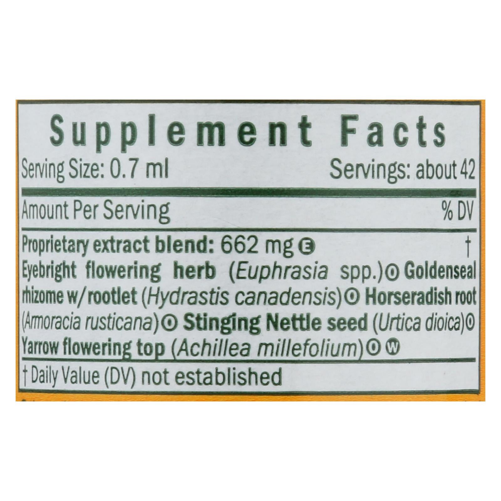 Herb Pharm - Pollen Defense Compound - 1 Each-1 Fz - Maras Green