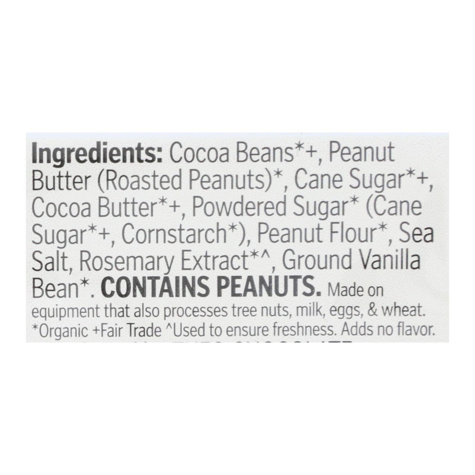 Theo Chocolate Peanut Butter Cups - Dark Chocolate - 1.3 Oz - Case Of 12 - Maras Green
