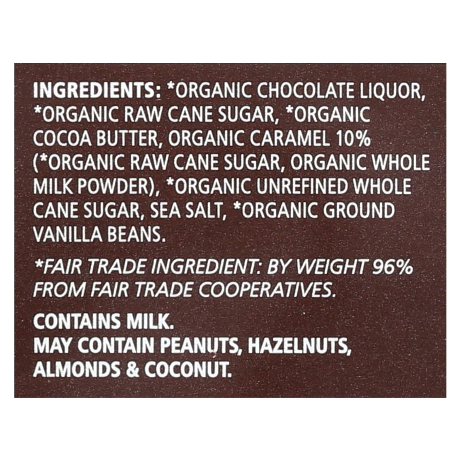 Equal Exchange Organic Milk Chocolate Bar - Caramel Crunch With Sea Salt - Case Of 12 - 2.8 Oz. - Maras Green