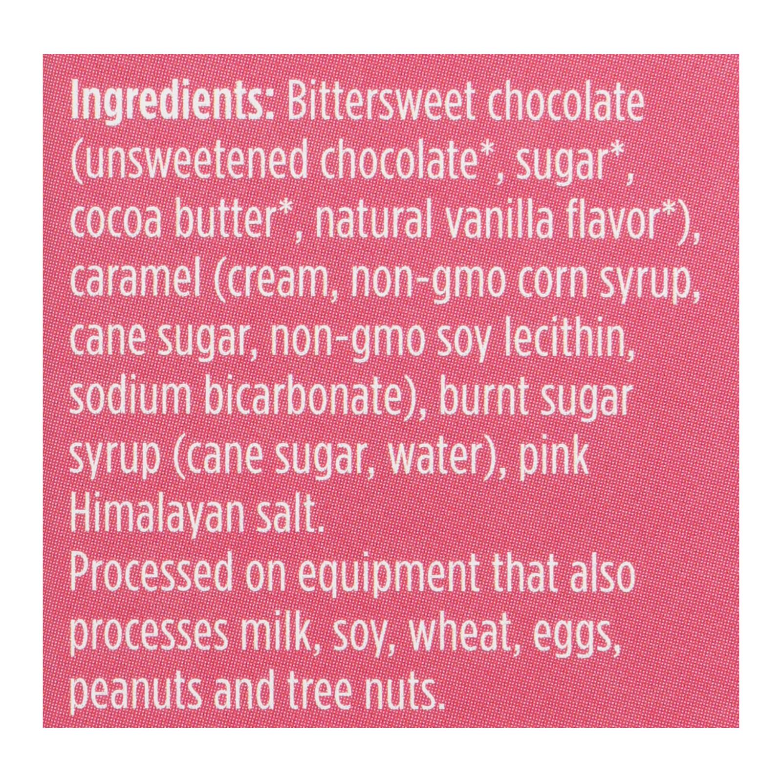 Vosges Haut-chocolat 72% Cocoa Burnt Caramel Bar - Pink Salt - Case Of 12 - 3 Oz - Maras Green