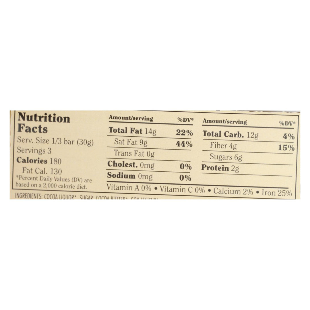 Chocolove Xoxox - Premium Chocolate Bar - Dark Chocolate - Extra Strong - 3.2 Oz Bars - Case Of 12 - Maras Green