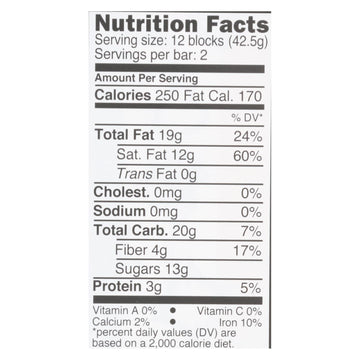 Divine - Bar Chocolate Dark W/mint Crisp - Case Of 12 - 3 Oz - Maras Green