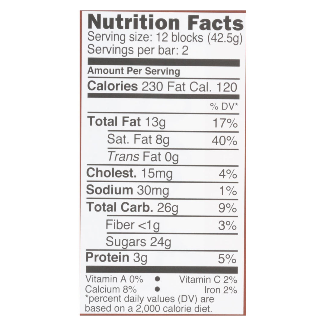 Divine - Bar Milk Chocolate - Case Of 12 - 3 Oz - Maras Green