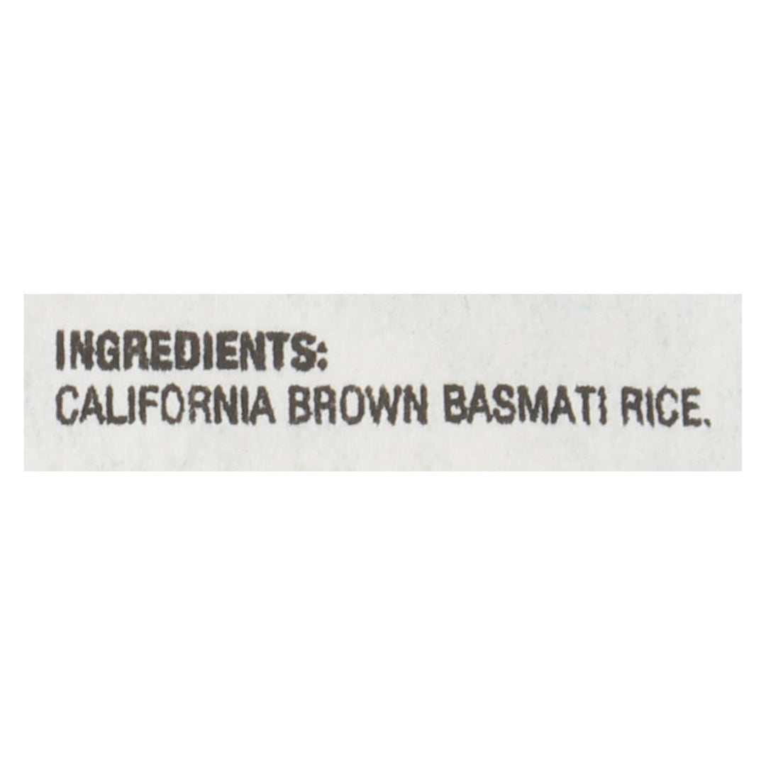 Lundberg Family Farms Brown Basmati Rice - Case Of 25 Lbs - Maras Green
