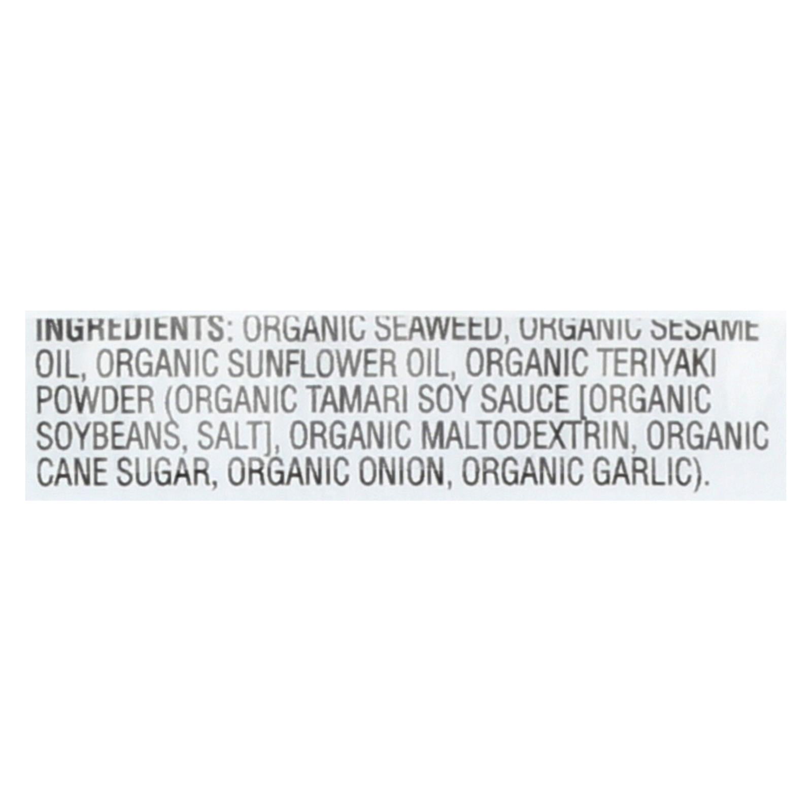 Gimme Seaweed Snacks Organic Seaweed Snack - Teriyaki - Case Of 8 - 6/.17 Oz - Maras Green