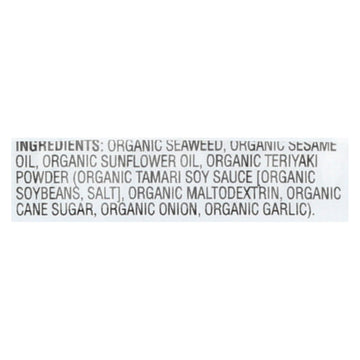 Gimme Seaweed Snacks Organic Seaweed Snack - Teriyaki - Case Of 8 - 6/.17 Oz - Maras Green