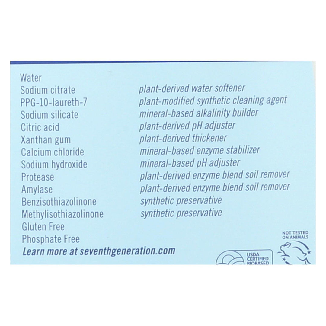 Seventh Generation Auto Dishwasher Gel - Free And Clear - Case Of 6 - 42 Fl Oz. - Maras Green