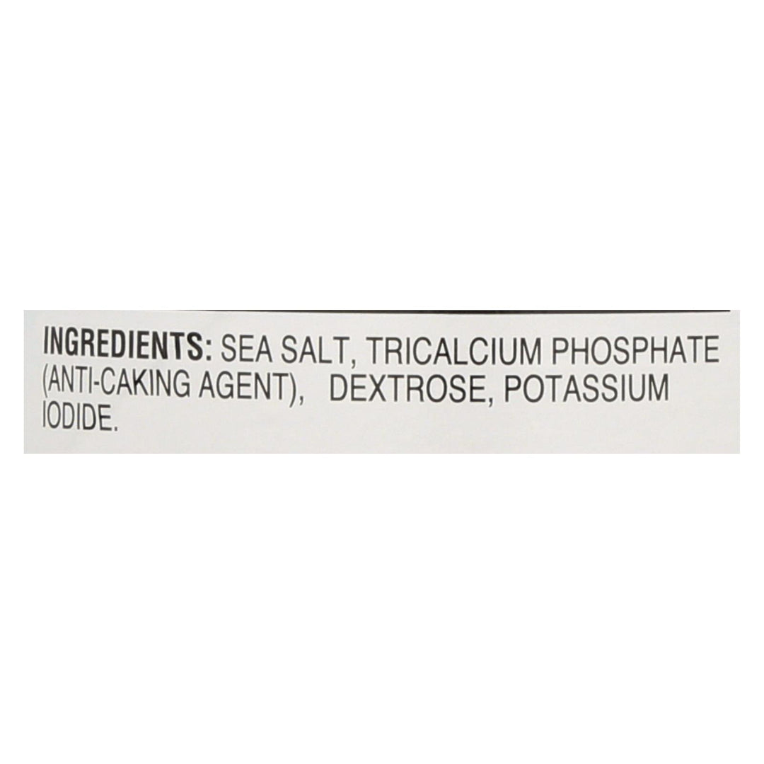 Hain Sea Salt - Iodized - Case Of 8 - 21 Oz - Maras Green