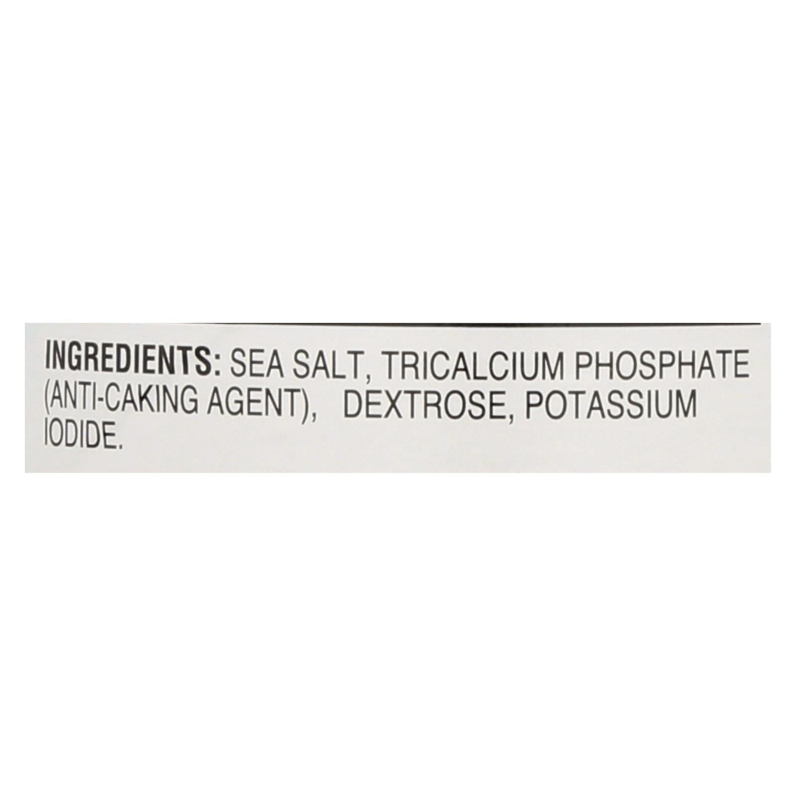 Hain Sea Salt - Iodized - Case Of 8 - 21 Oz - Maras Green