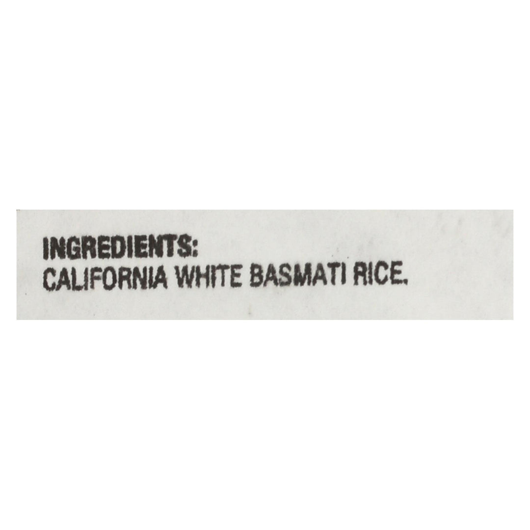 Lundberg Family Farms California White Basmati Rice - Case Of 25 Lbs - Maras Green