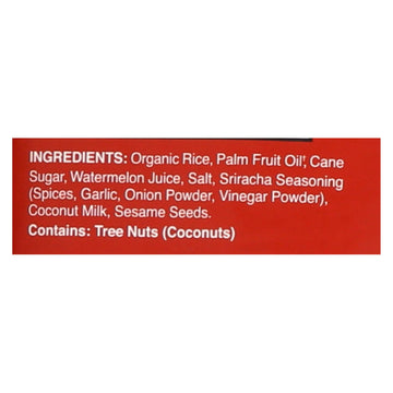 Dang - Sticky Rice Chips - Sriracha - Case Of 12 - 3.50 Oz - Maras Green