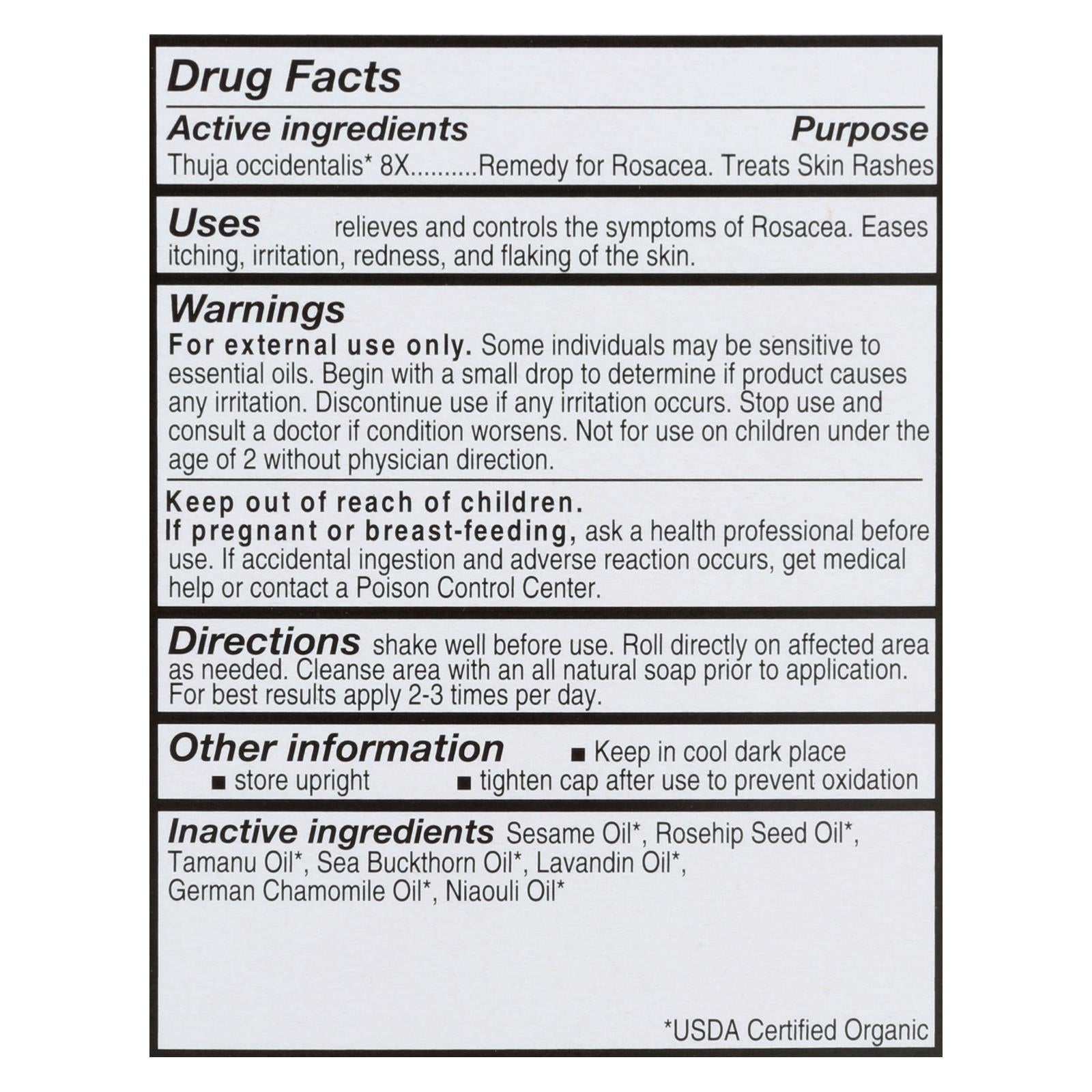 Forces Of Nature - Rosacea Control - 1 Each - 4 Ml - Maras Green