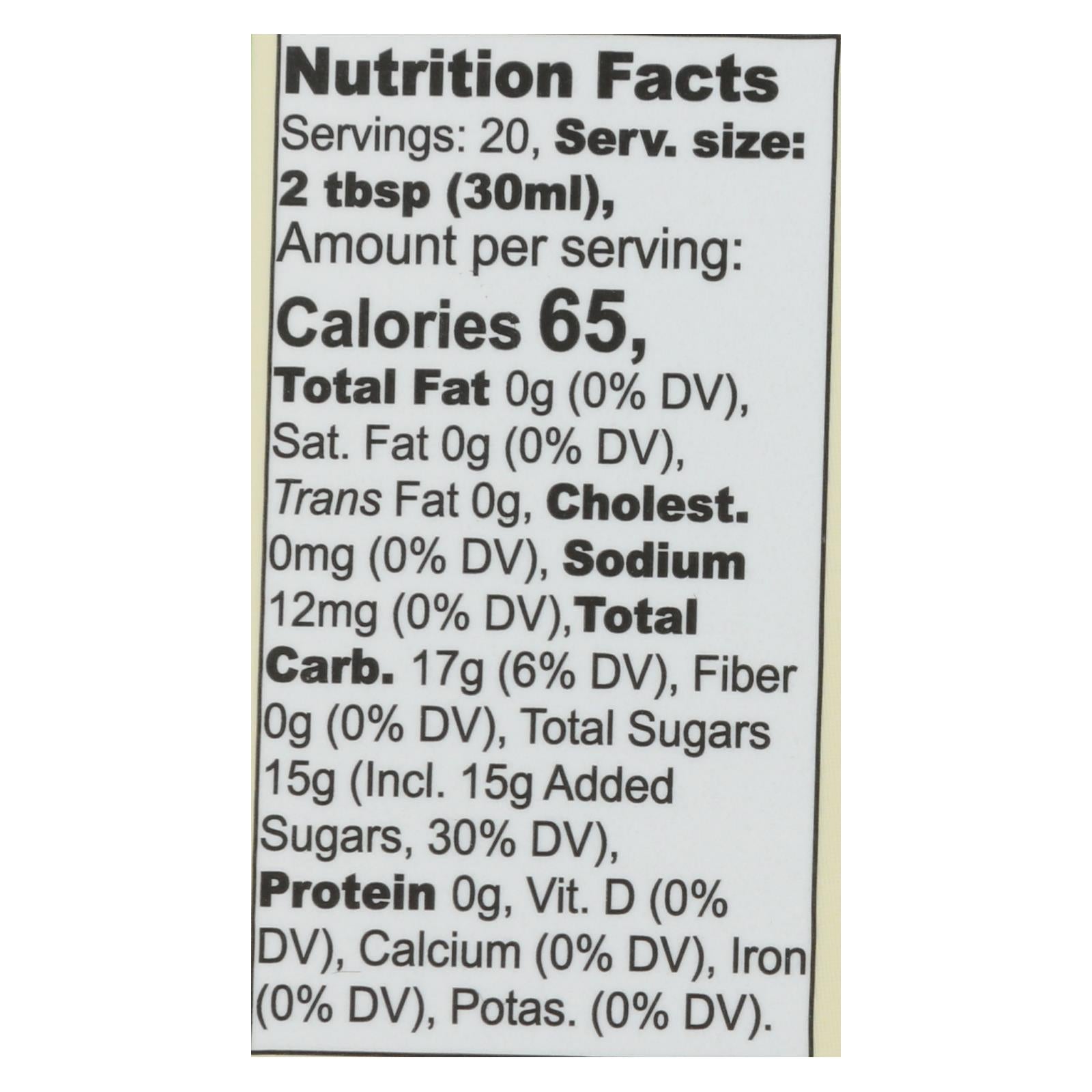 Wholesome Sweeteners Organic Syrup - Pancake Lite - Case Of 6 - 20 Fl Oz - Maras Green