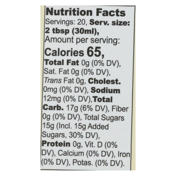 Wholesome Sweeteners Organic Syrup - Pancake Lite - Case Of 6 - 20 Fl Oz - Maras Green