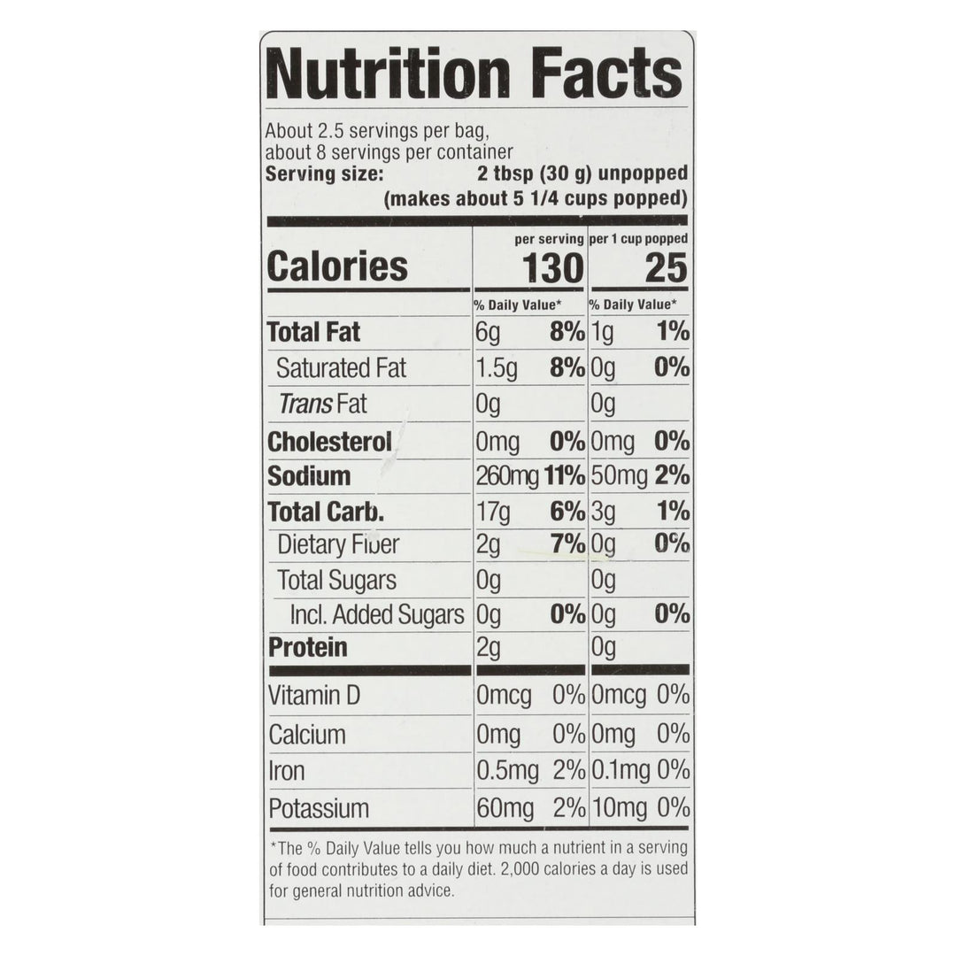 Skinnypop Popcorn - Popcorn Micro Sea Salt 3pk - Case Of 12 - 3/2.8 Oz - Maras Green