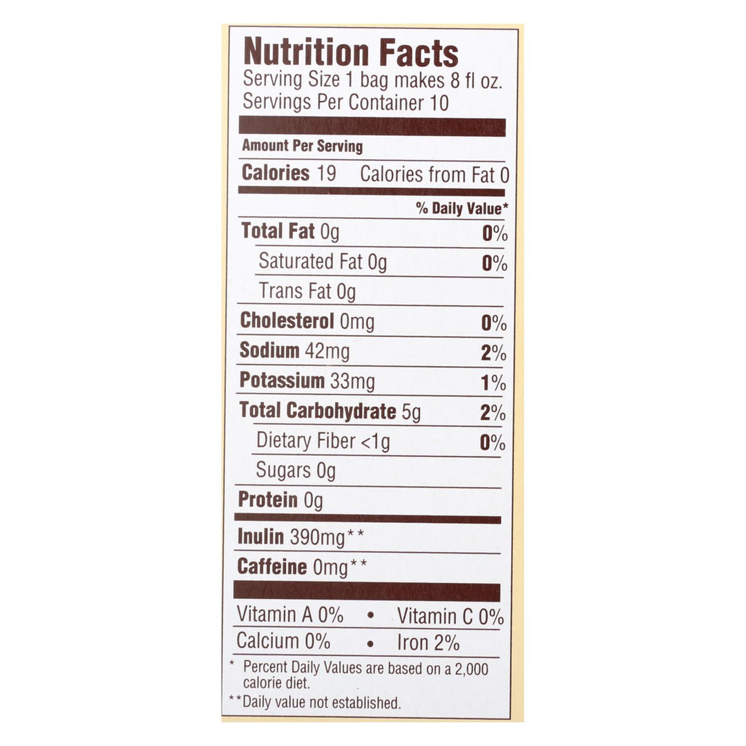 Teeccino Organic Herbal Coffee - Dandelion Caramel Nut - 10 Bags - Case Of 6 - Maras Green