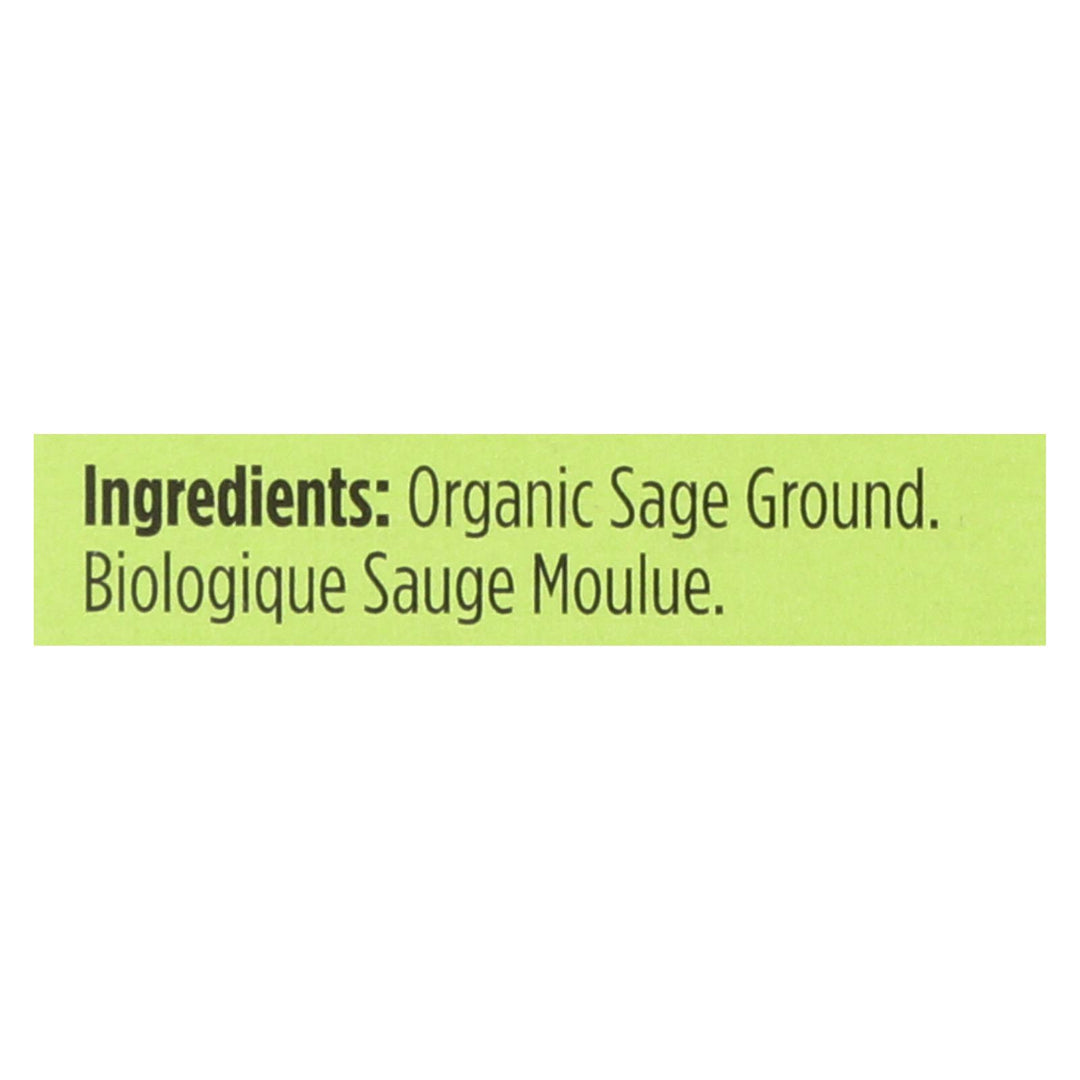 Spicely Organics - Organic Sage - Ground - Case Of 6 - 0.3 Oz. - Maras Green