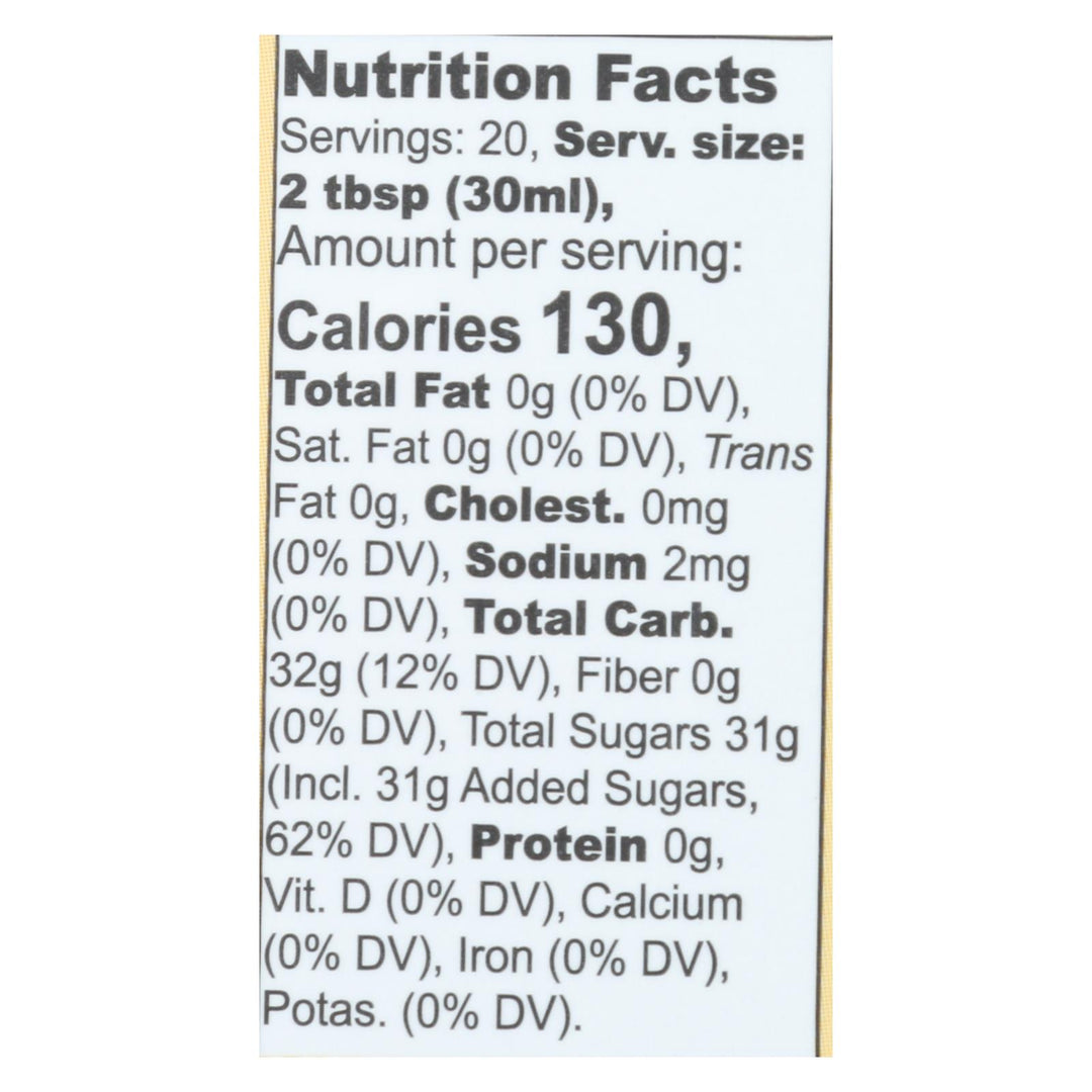 Wholesome Sweeteners Pancake Syrup - Organic - Original - 20 Oz - Case Of 6 - Maras Green