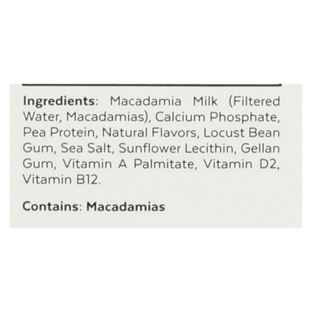 Milkadamia Macadamia Milk With Unsweetened Vanilla - Case Of 6 - 32 Fz - Maras Green