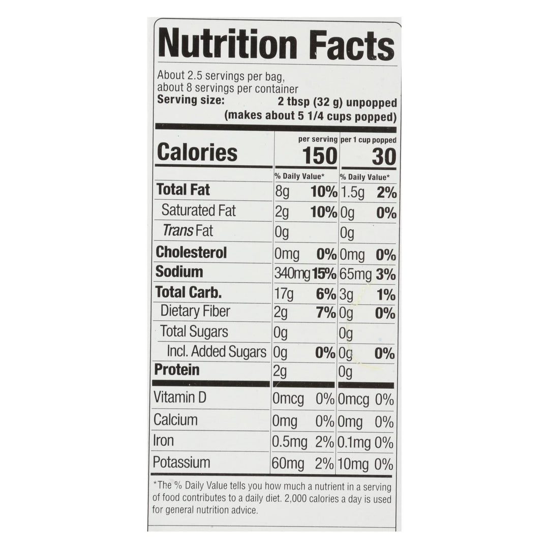 Skinnypop Popcorn - Popcorn Micro Butter 3pk - Case Of 12 - 3/2.8 Oz - Maras Green